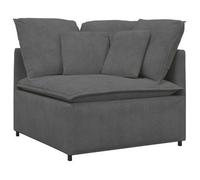 Módulo Esquinero De Sofá Modular Con Cojines, Gris Oscuro, 100 Cm Vidaxl