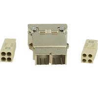 Módulo Harting Han MegaBit para 1 cable + toma de conexión a tierra (GND) con conector (F), conexión por crimpado, 8 polos + protección, 50V, 10A - 1 unidad