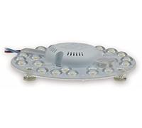 Módulo LED anular con soporte magnético 12W Ø12,5mm 1200 lumen Juego de conversión de lámpara anular 230V para lámparas de techo listo para conectar 3000k / blanco cálido