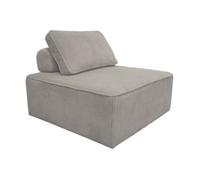 Módulo Para Sofá Modular De Pana, 1 Plaza, Gris Claro