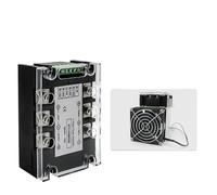 Módulo regulador de voltaje CA trifásico Regulador de potencia Tiristor 380 V Relé de estado sólido Atenuación 25 A-400 A Control de potenciómetro 1 pieza(With Heatsink Fan,400A)