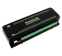 Módulo relé Ethernet de 30 canales, con protocolo Modbus RTU/TCP, alimentación PoE y carcasa para montaje en riel DIN