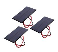Módulo Solar de Panel Solar de 3 Uds, Mini Células Panel Solar Módulo de Energía de Celda de Panel Solar de Polisilicio de CC 6V 1W Fotovoltaica con Cable de 30cm
