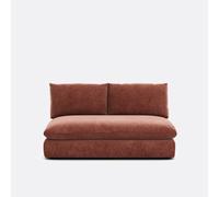 Módulo tipo banco de 2 plazas para sofá modular, en poliéster jaspeado, MALO. Talla 2 plazas. Color Ladrillo rosado
