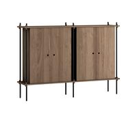 MOEBE Armario Shelving System Cabinet Roble ahumado-black. 163×115×35 cm. S.115.2.E