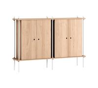 MOEBE Armario Shelving System Cabinet Roble-white. 163x115x35 cm. S.115.2.E