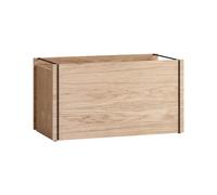 MOEBE Caja de almacenaje de roble 33x60 cm Wood. black