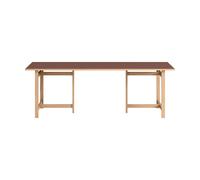 MOEBE Mesa de comedor Moebe Rectangular Burgundy. 220x90 cm