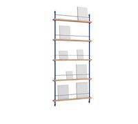 MOEBE Revistero Magazine Shelving Roble-deep blue. 85×180×7 cm. MS.180.1