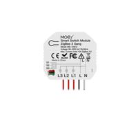 Moes Módulo nterruptor de Luz Inteligente 3 Canais- Smart Zigbee + RF433