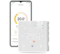 MOES Termostato WiFi a Batería de 2 Hilo, Calefaccion la Caldera Apto para Calderas de Gas, Termostato Programable Controlable por Voz, Compatible con Google Assistant/Alexa/Tuya/Smart Life