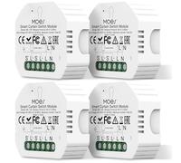 MOES Tuya WiFi Alexa Smart Interruptor de persiana Módulo, 4 unidades