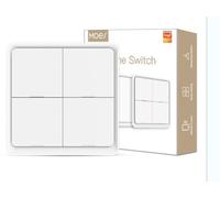 MOES Zigbee Interruptor Inalámbrico Inteligente, 4 Vía 12 Scene Smart Button Switch para Tuya Smart Device, Requiere Tuya/MOES/Smart Life APP(batería incluida,blanco)