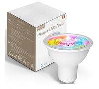 MOES ZigBee LED Smart Bombilla GU10 RGB, 5W, blanco frío regulable y de colores, control por app y voz, compatible con Alexa y Google Assistant, 2200-6500K 345lm (requiere HUB ZigBee)