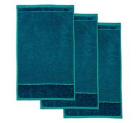 Möve Bamboo Luxe Juego de 3 Toallas de Invitados, Lago Profundo, 30 x 50 cm