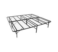 MOG CASA Cama Plegable de Invitados 140x190 cm Color Negro - Estructura Metálica Resistente y Altura 35,5 cm - Ahorro de Espacio y Montaje sin Herramientas