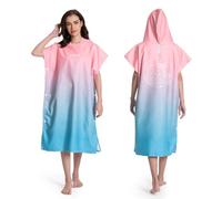 MOKANI Bata Cambiadora, Poncho de Toalla con Capucha para Piscina, Playa, Surf, Poncho de Toalla Rápido de Secar y Ligero para Adultos, Mujeres y Hombres (con Botones, 108L x 82W CM)