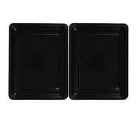 MOKKHNB 2 bandejas para hornear esmaltadas: Bandeja rectangular esmaltada para hornear, para horno de 14.8 x 10.8 pulgadas, resistente a altas temperaturas, ideal para pizza, pollo y pasteles.