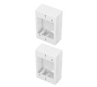 MOKKHNB 2 Piezas Caja de Conexiones y Clips Seguros para Espacios Comerciales de Superficie Tipo 118 para Montaje Rápido Fabricada en Abs Blanco Orificios Predefinidos en Paredes