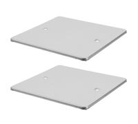 MOKKHNB Cubierta de Placa de Acero Inoxidable 2piezas para Interruptores de Luz y Receptáculos Tipo 120, Forma Cuadrada, Color Plata, Segura para Hogar y Oficina
