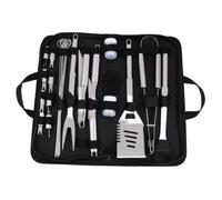 MOKKHNB Kit de Herramientas para Barbacoa al Aire Libre de Acero Inoxidable Bolsa de Oxford Negro Fácil de Usar y Almacenar para Parrilla