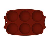 MOKKHNB Moldes de silicona para muffins con 6 cavidades - Molde semiesférico para hornear pasteles de mousse de chocolate caseros y postres para fiestas - Agujero de 8 cm de diámetro