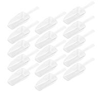 MOKKHNB Pala para Hielo y Comida de Plástico Blanco 15 Piezas Multifuncional para Cocina, Barra y Buffet, Pala Multiusos para Alimentos y Recogedora de Granos