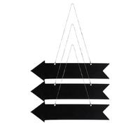 MOKKHNB Pizarra Colgante de Madera Forma de Flecha para Decoración de Pared, Superficie Lisa y Borrable 3 Piezas Adecuado para Bodas y Hogar