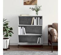 Mokuyary Librería gris concreto, 69,5 x 32,5 x 90 cm, estantería, bolsillos abiertos, estante de pie para sala de estar, oficina en casa, comedor