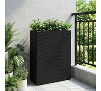 Mokuyary Macetero Alto Negro 55 x 22 x 70 cm ratán sintético