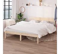 Mokuyary Marco de cama sin colchón de madera maciza de 120 x 200 cm, marco de cama individual/doble, fácil montaje, estilo moderno para habitación de invitados, dormitorio, tipo 2