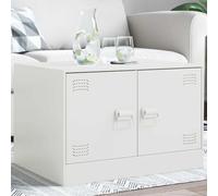 Mokuyary Mesa de Centro Acero Blanco 67x50x44 cm Moderna Mesa de Centro Marco de Metal para sofá,Sala de Estar,Oficina