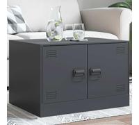 Mokuyary Mesa de Centro Acero Gris Antracita 67x50x44 cm Moderna Mesa de Centro Marco de Metal para sofá,Sala de Estar,Oficina