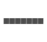 Mokuyary Valla WPC 1218 x 186 cm, color negro, valla de privacidad para jardín, valla de jardín y decoración exterior