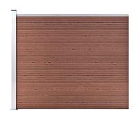 Mokuyary Valla WPC 175 x 146 cm, color marrón, valla de privacidad para jardín, valla de jardín y decoración exterior