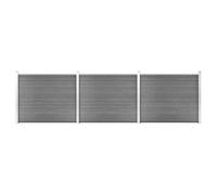 Mokuyary Valla WPC 526 x 146 cm, color gris, valla de protección visual, panel de privacidad para jardín, jardín y decoración exterior
