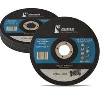 Molatool Discos de corte profesionales 150 x 1,2 x 22,2 mm, 10 unidades, profesionales, para metal, acero, acero inoxidable/INOX, paquete de 10 discos flexibles para amoladora angular