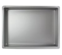 Molde alargado de aluminio para hornear, marca PME, dimensiones 229 x 304 x 51 mm (23 x 30 x 5 cm), color plateado