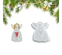 Molde ángel, modelo de silicona para cemento navideño - Forma para yeso para decoraciones festivas - Para planificadores de fiestas, yeso, profesores, arte, aficionados, vacaciones, aficionados