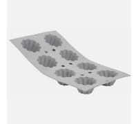 Molde Antiadherente de 8 Cavidades en Forma de Estrella para Mini Flanes, Tartaletas y Brioches - Apto Lavavajillas | De Buyer Elastomoule