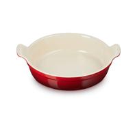 Molde Cerámico Redondo de 24 cm de Diámetro - Colección Heritage de Le Creuset para Hornear Pasteles, Carnes, Pescados y Postres