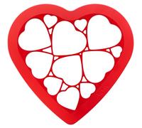 Molde cortador para galletas 25 cm, corazón, rojo, Lékué