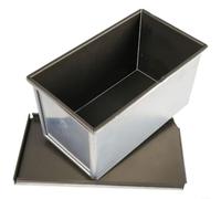 Molde de aluminio para pan con tapa, revestimiento antiadherente, para tostadas, con orificios de ventilación, distribución uniforme del calor, fácil de limpiar, para pan y pasteles caseros, color