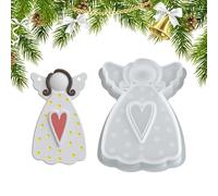 Molde de ángel de silicona - Modelo de silicona para cemento navideño - Forma para yeso para decoraciones festivas - Para planificadores de , yeso, profesores, arte, apasionados, vacaciones