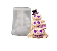 Molde de Calabaza de Silicona Molde 3D Reutilizable de 3 Capas con Sombrero
