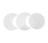 Molde de Calendario de Silicona Hecho a Mano Placa Colgante Blanca Moldes de Resina Epoxi para Decoración de Casa de Mesa DIY Kit de Manualidades Perpetuo 2 Media Luna y 1 Molde