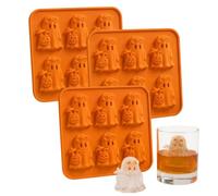 Molde de cubitos de hielo fantasma de verano, bandeja de silicona de 6 cavidades, molde flexible para hornear chocolate, caramelo, hielo, accesorio de fiesta de Halloween para cócteles, bebidas de