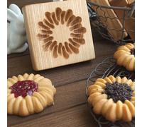 Molde de madera tallada para galletas, cortador de galletas de jengibre, moldes de sello de galletas para Springerle, tragacanto, mazapán, Pryanik ruso, pan de jengibre, Lebkuchen y Tirggel (flor-A)