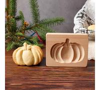 Molde de madera tallada para galletas, cortador de galletas de jengibre, moldes de sello de galletas para Springerle, tragacanto, mazapán, Pryanik ruso, pan de jengibre, Lebkuchen y Tirggel (calabaza)