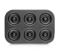Molde de metal para donut - Antiadherente y resistente al calor | Accesorio para hornear donut de alta calidad para 6/12 donuts | Ideal para tartas postres en casa, restaurante y cumpleaños, fácil de